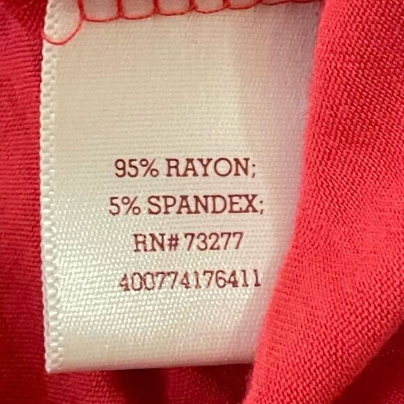 So Coral Short Sleeve Blouse Keyhole Back Size Medium - Picture 7 of 8